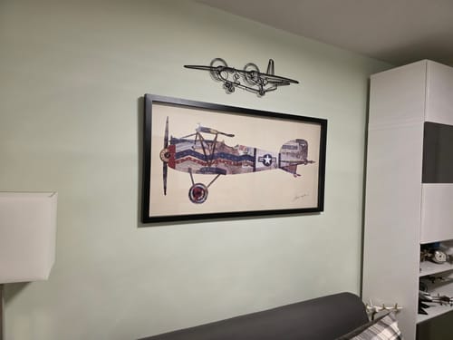 Customer photo review of Your Custom Aircraft Silhouette Metal Wall Art