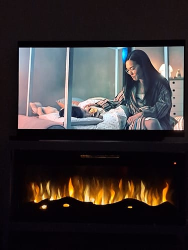 Roger B. review of EVIQ Elektrische sfeerhaard 3D Platina 42″ inch – 107 cm image 1 out of 1