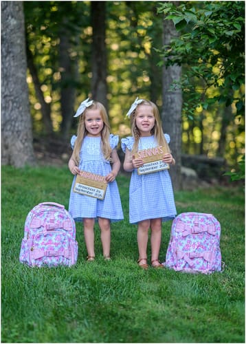 Customer photo review of Pastel Blue Gingham Ruffle Kate Dress