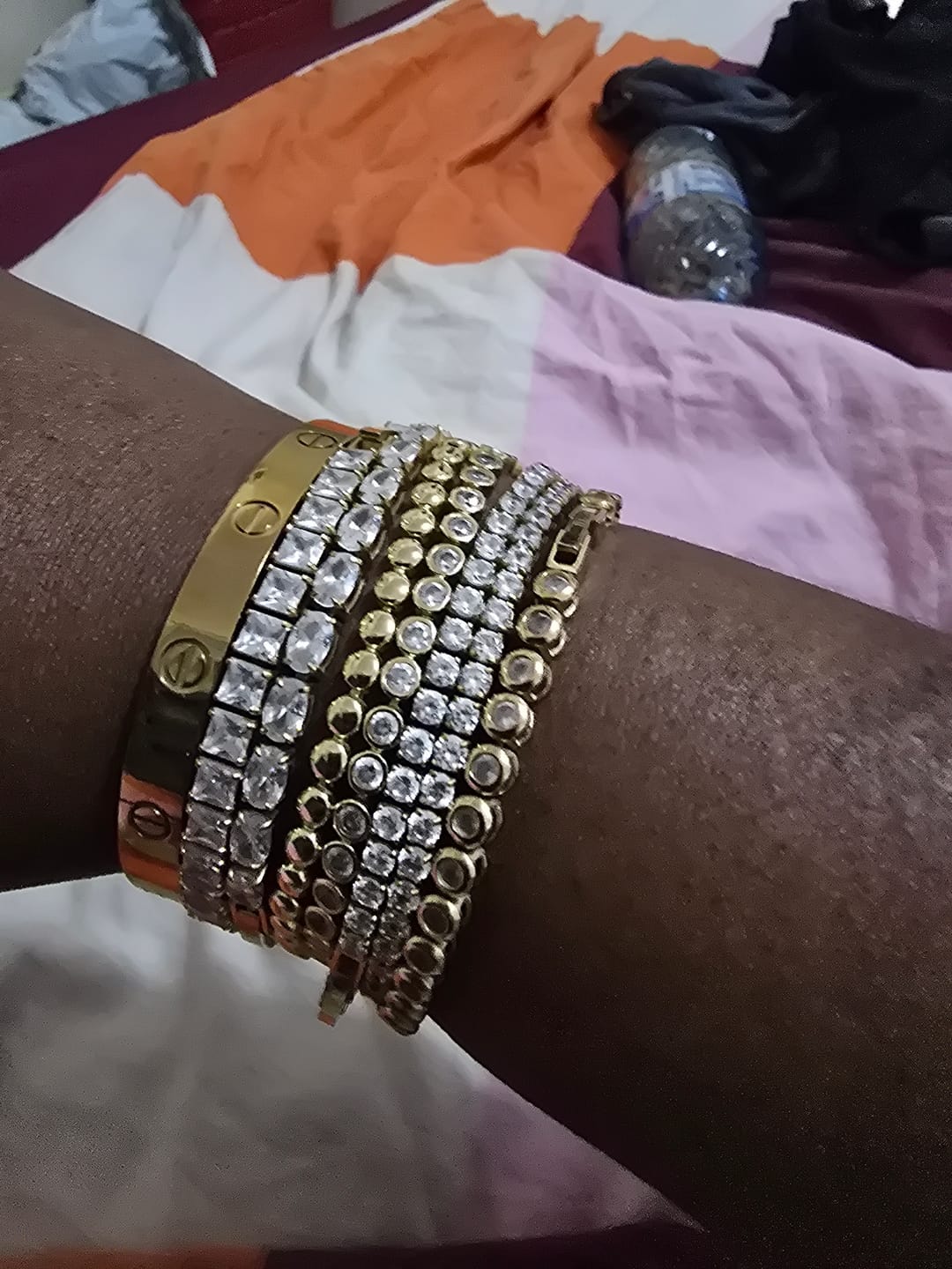 Customer photo review of Asscher Cut Bracelet