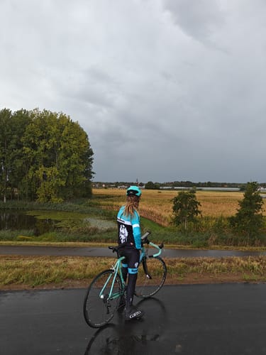 Customer photo review of Team  Bianchi Fleece Long Sleeves Jerseys
