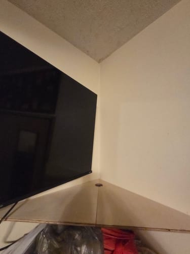 Customer photo review of Unfinished Wood Right Triangle Equilateral Shape - Craft - up to 46" DIY 16" / 1/8"