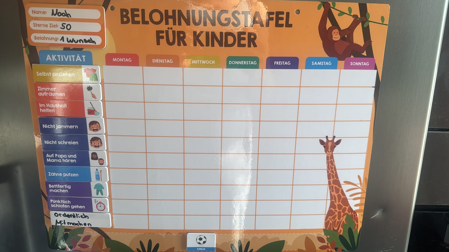 Customer photo review of Edubini Magnetische Belohnungstafel