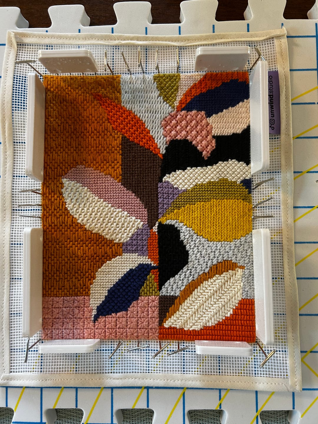 Customer photo review of Color Garden Needlepoint Kit