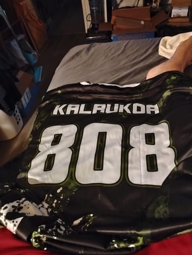 Customer photo review of Skull MotoX jersey custom number motocross UPF30+ green camo dirt bike racing motorcycle racewear NMS950