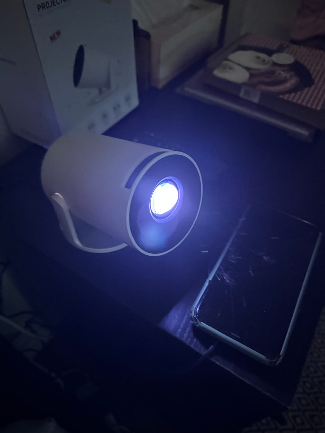 Customer photo review of MovieHub™ Ultra HD Projector + FREE Projector Screen