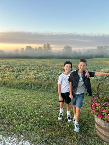 Customer photo review of Joshua 1:9 'Lion' Youth Performance Shorts