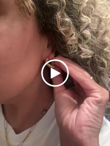 Customer video review of Twisted Plain Hoop Earrings