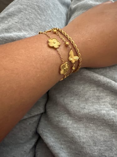 Customer photo review of Golden Clover Bracelet