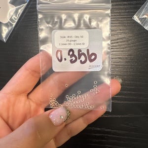 Customer photo review of Jump Rings 2.3mm OD, 26g, JR15