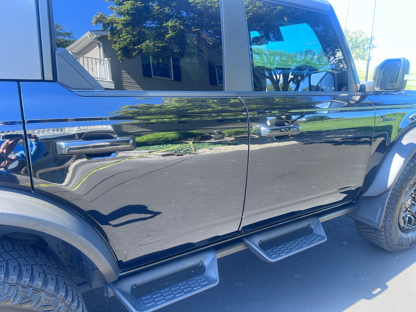 Customer photo review of Ford Bronco 21-26 OEM Color-Matched Door Handle Cover
