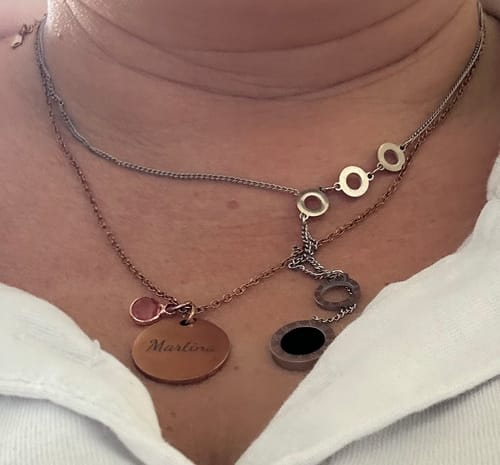 Customer photo review of Necklace: Birthday Charm