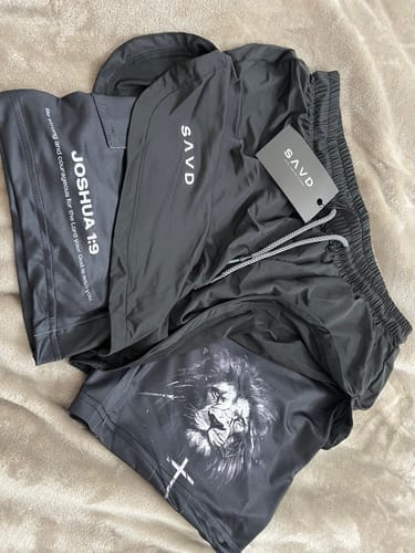 Customer photo review of Joshua 1:9 'Lion' Women's Performance Shorts