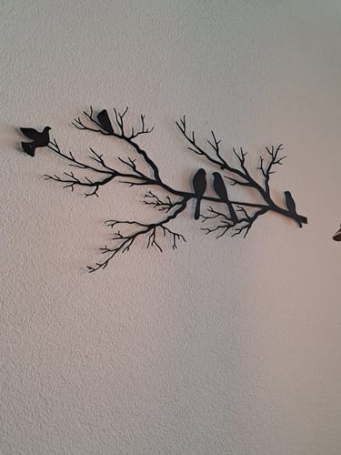 Customer photo review of Décoration murale en métal moderne - Oiseaux sur branche (V.02)