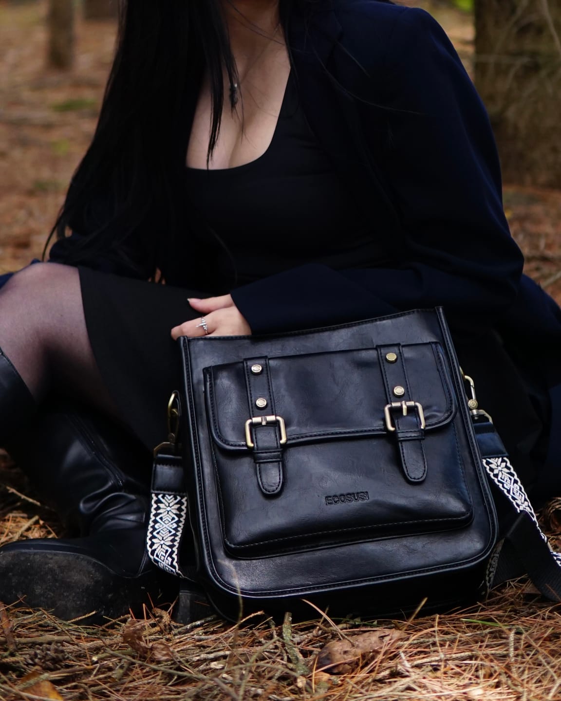 Customer photo review of Sophie Vegan Leather Everyday Crossbody Bag
