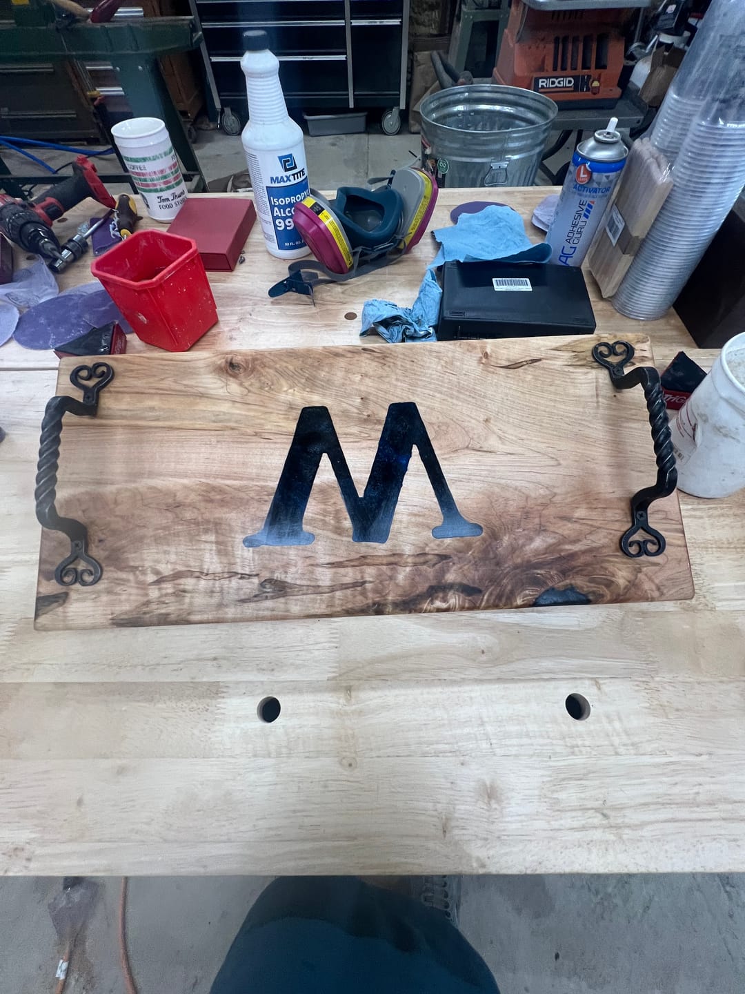 Customer photo review of 5" Letter Acrylic Router Template Set - Alphabet Inlay Template
