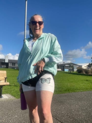 Customer photo review of Jeremiah 29:11 'Wings of Hope' Women's Performance Shorts
