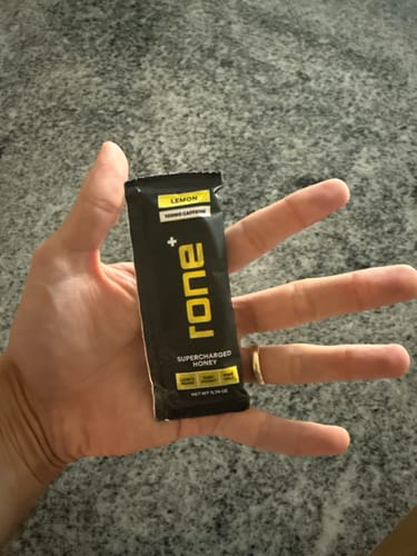 Customer photo review of 100mg Caffeine - Lemon - SuperCharged Honey (20-Pack)