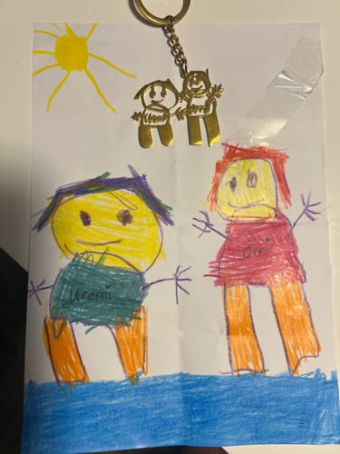 Customer photo review of Persönliche Kinderzeichnung als Halskette oder Anhänger