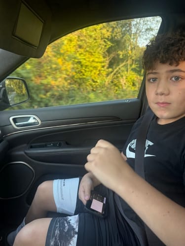 Customer photo review of John 3:16 'The Cross' Youth Performance Shorts