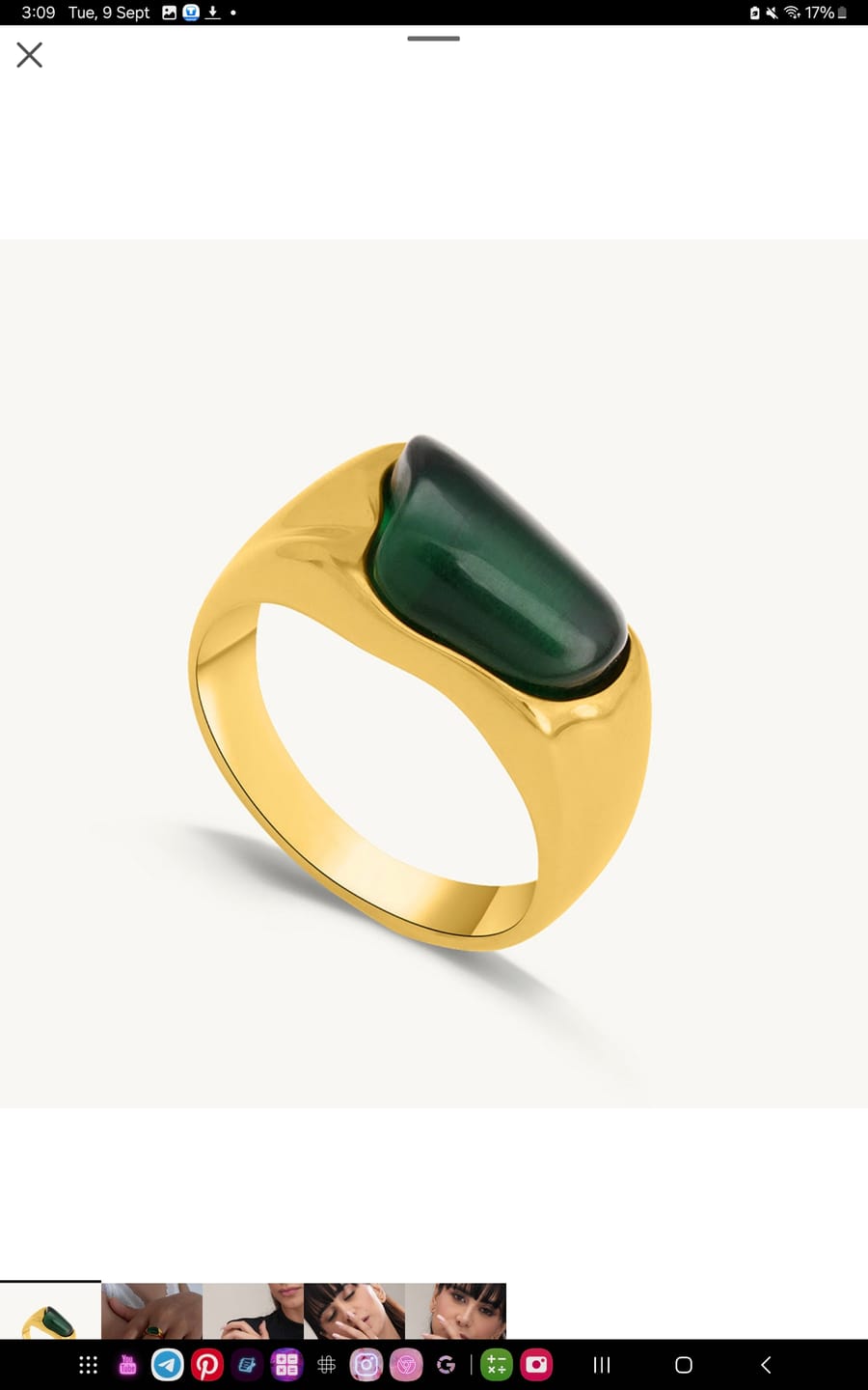 Customer photo review of Greenstone Enigma Ring