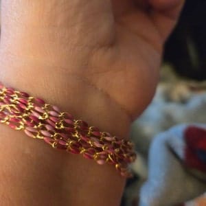 Customer photo review of Pink Multi Color Enamel Chain, GP112