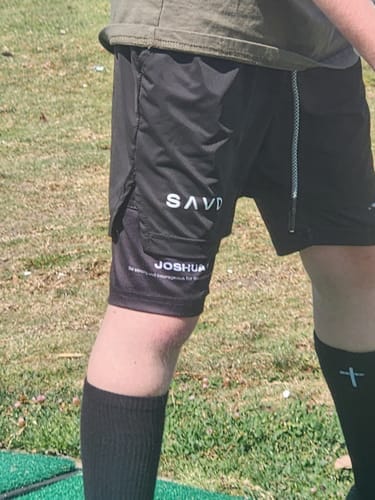 Customer photo review of Joshua 1:9 'Lion' Youth Performance Shorts