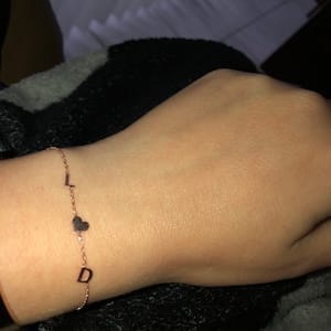 Customer photo review of Custom Sideways Initial Bracelet