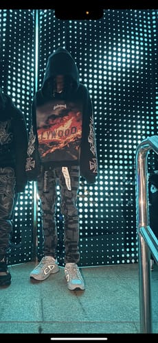 Customer photo review of Godspeed Hollywood Inferno Hoodie Washed Black