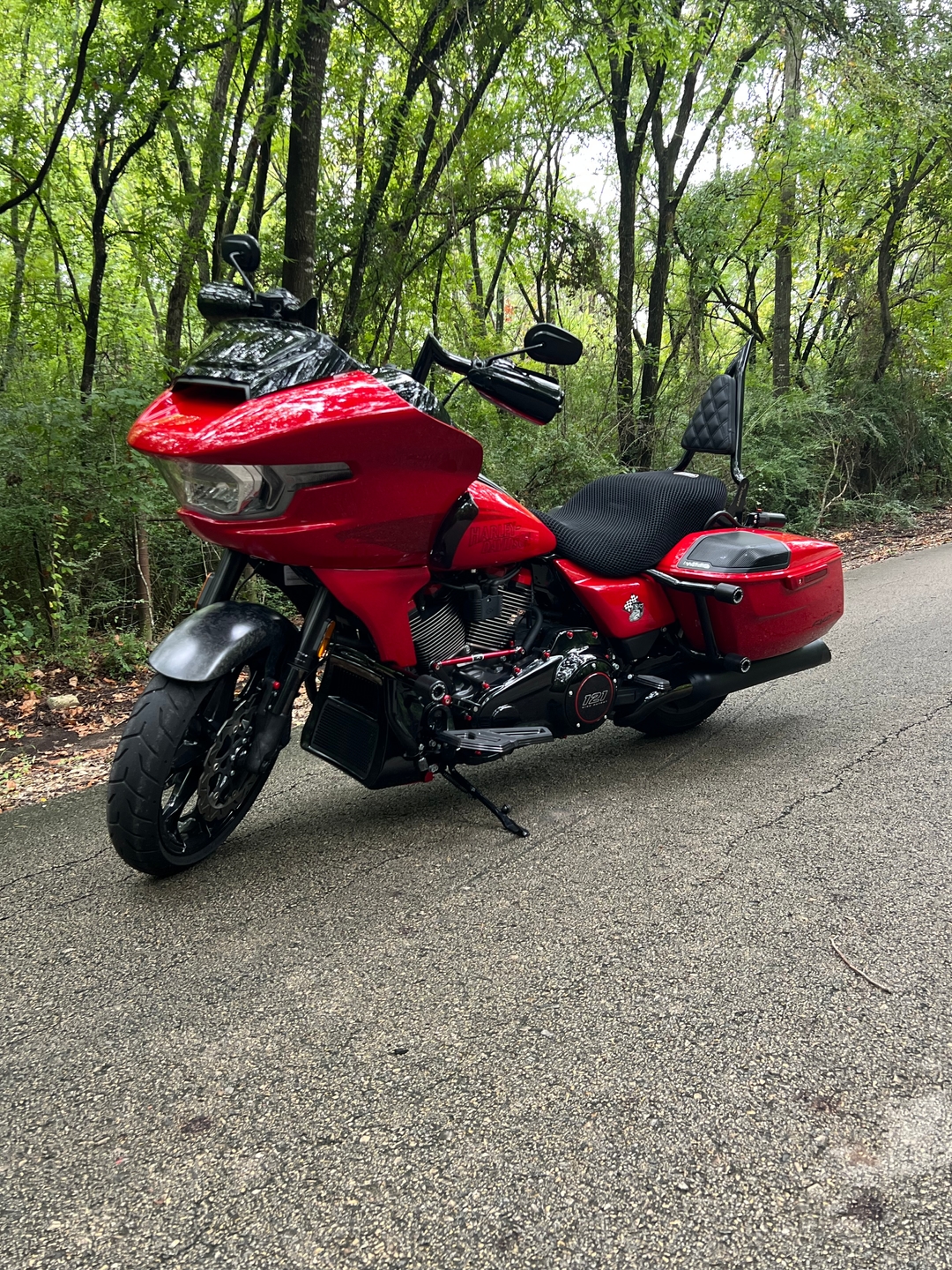 Wind Rider mesh seat cover on a Harley Davidson Road Glide