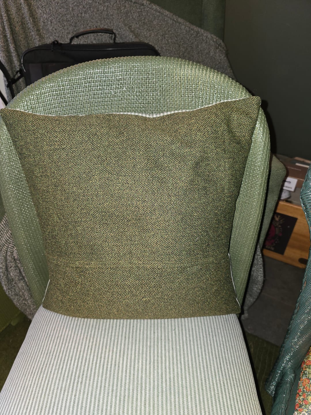 Customer photo review of Herringbone Tweed Upholstery Fabric