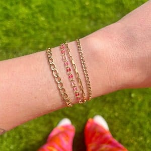 Customer photo review of Pink Multi Color Enamel Chain, GP112