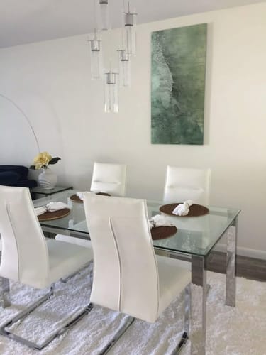 Customer photo review of Emerald Depths – Textured Abstract Green Wall Art