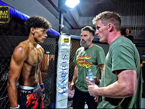 Customer photo review of Eryx Red Carbon High Split Shorts