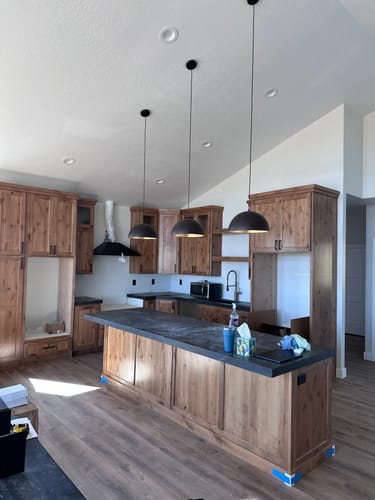 Customer photo review of Industrial Oversized Large Metal Dome Pendant Light