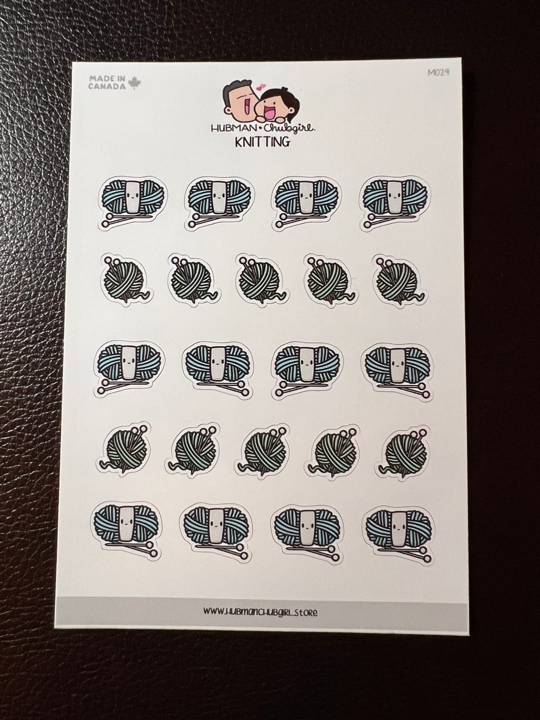 Customer photo review of Knitting Planner Stickers