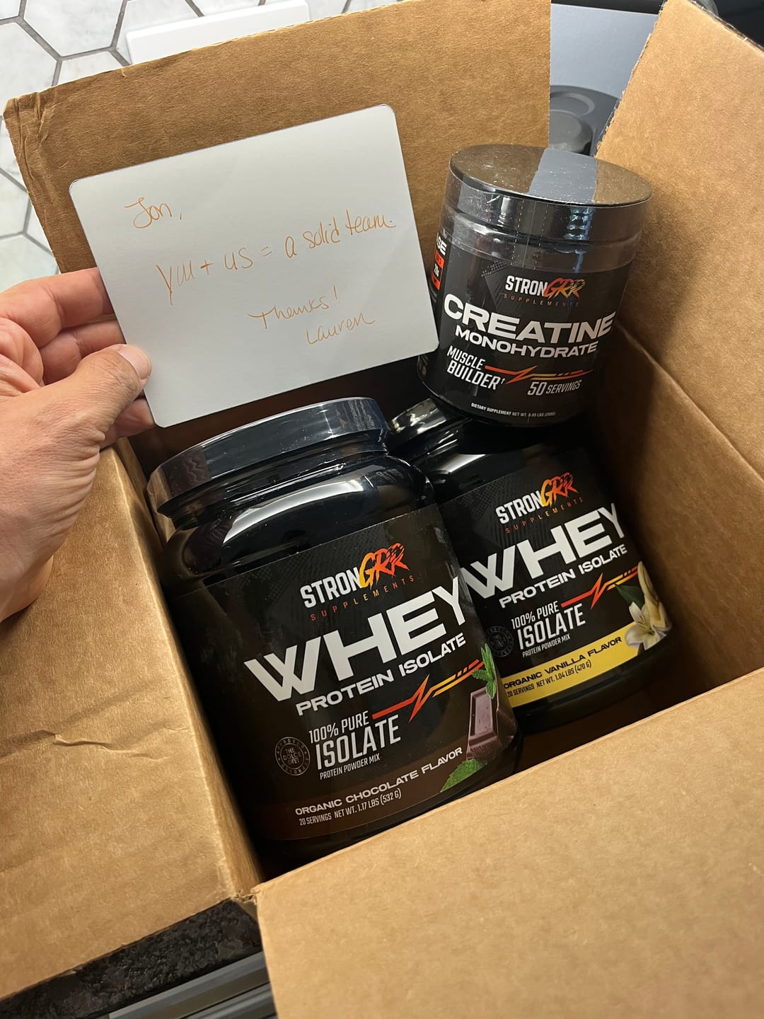 Customer photo review of Whey Protein