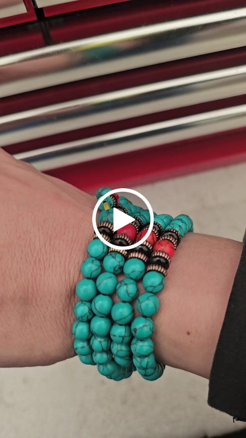 Customer video review of Buddha Stones Tibetan Turquoise Healing Mala Bracelet