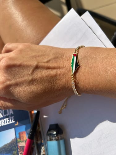 Customer photo review of Palestine Tennis Bracelet