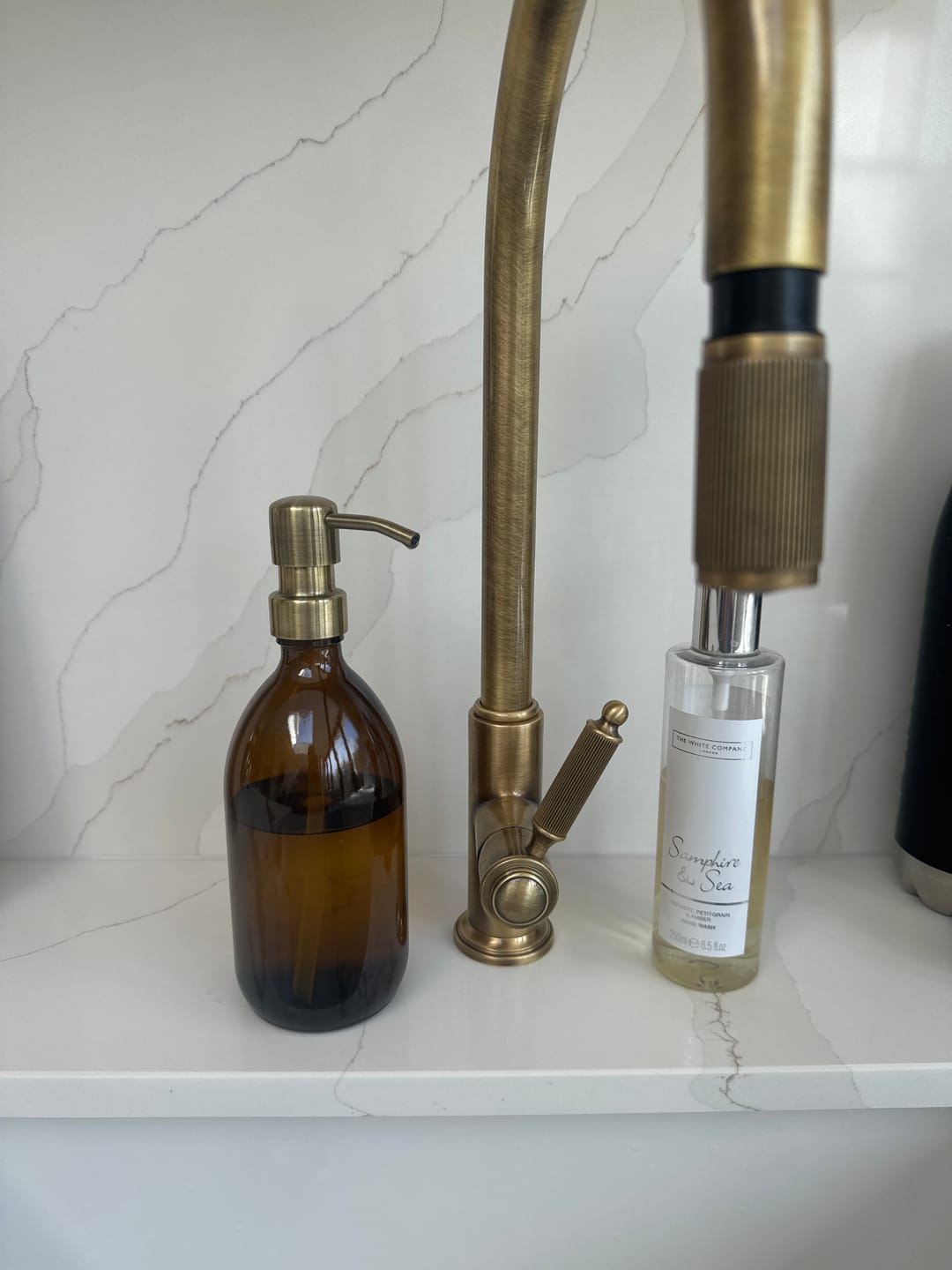 Customer photo review of Amber Glass Bottle with Metal Pump