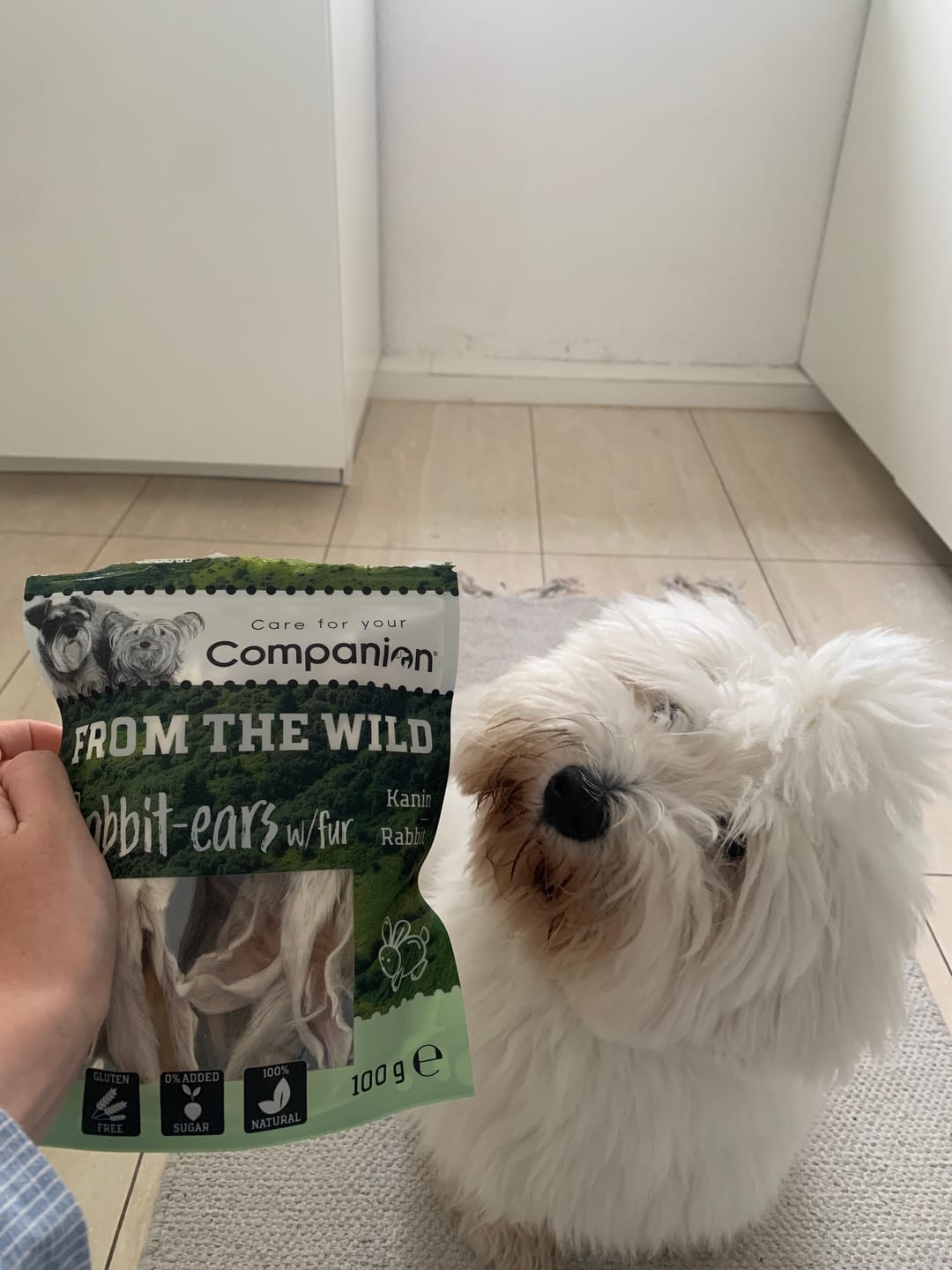 Customer photo review of Companion - Kaninører m. pels 100g