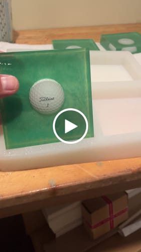 Customer video review of 4x4x1" Thick 4 Coaster Silicone Mold - Square