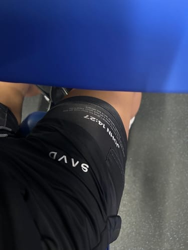 Customer photo review of John 14:27 'Butterfly Cross' Women's Performance Shorts
