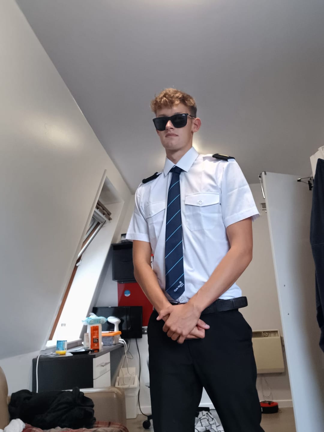 Customer photo review of Orion Slim Fit Pilot Shirt
