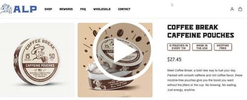 Customer video review of Coffee Break Caffeine Pouches