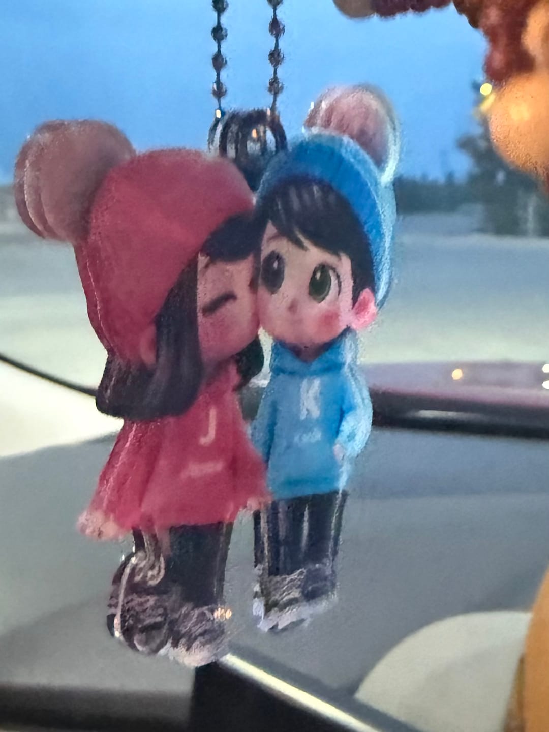 Customer photo review of Cute Cartoon Couple Walking Personalized Ornament