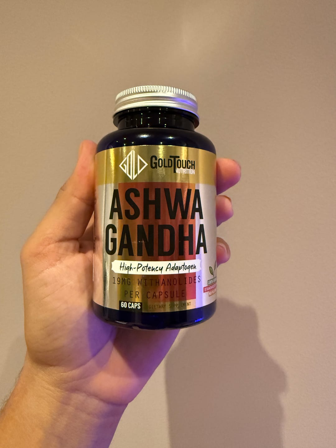 Customer photo review of Ashwagandha 60 caps -Gold touch nutrition