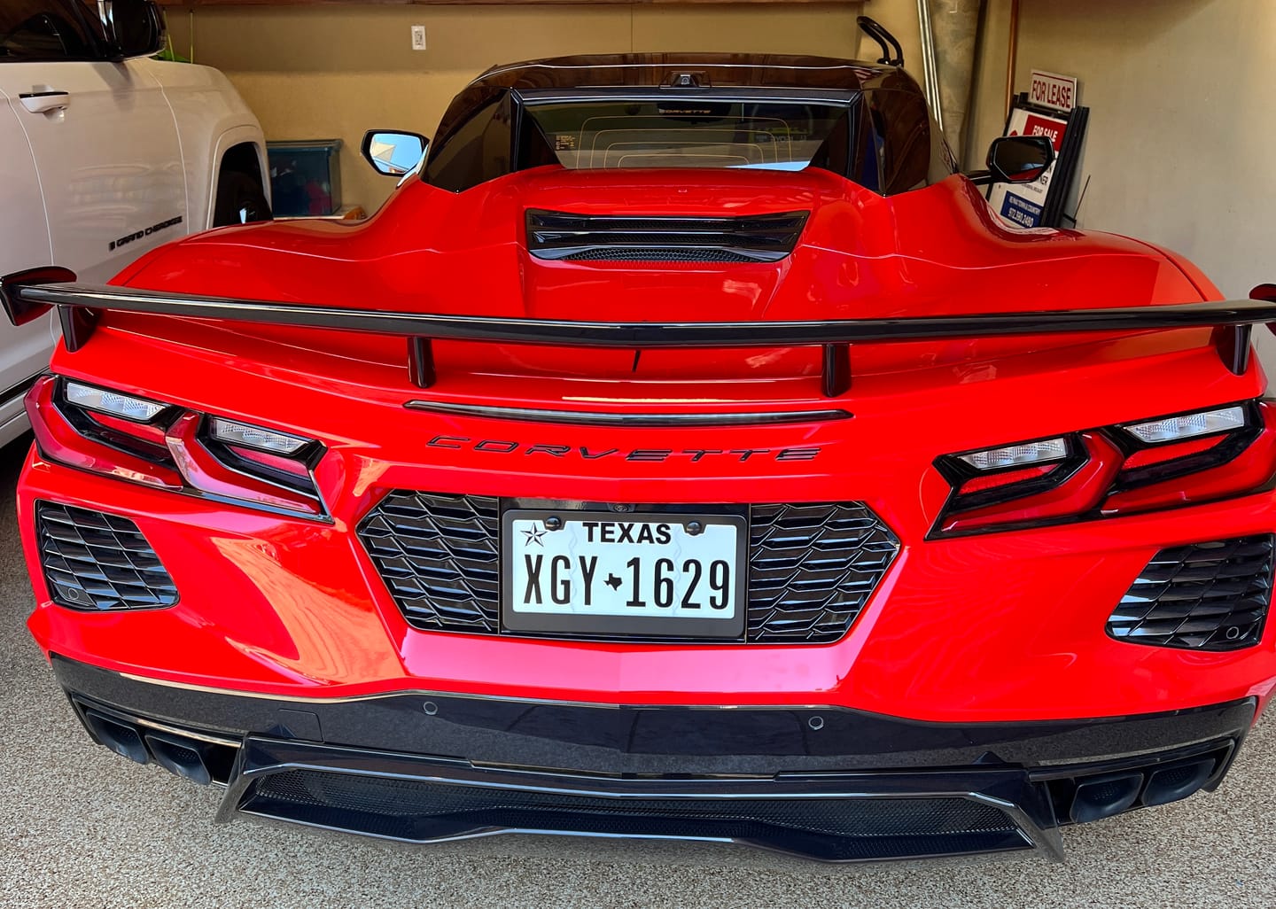 Customer photo review of Chevrolet Corvette C8 License Plate Backing