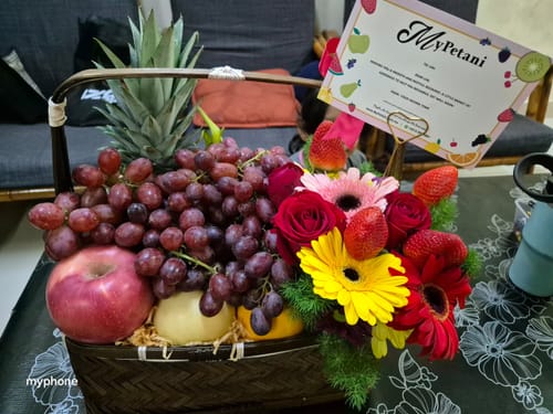 Customer photo review of Shah Alam Flowers & Fruits Basket-Brown Colour Basket [Available in KV, KL & Seremban]
