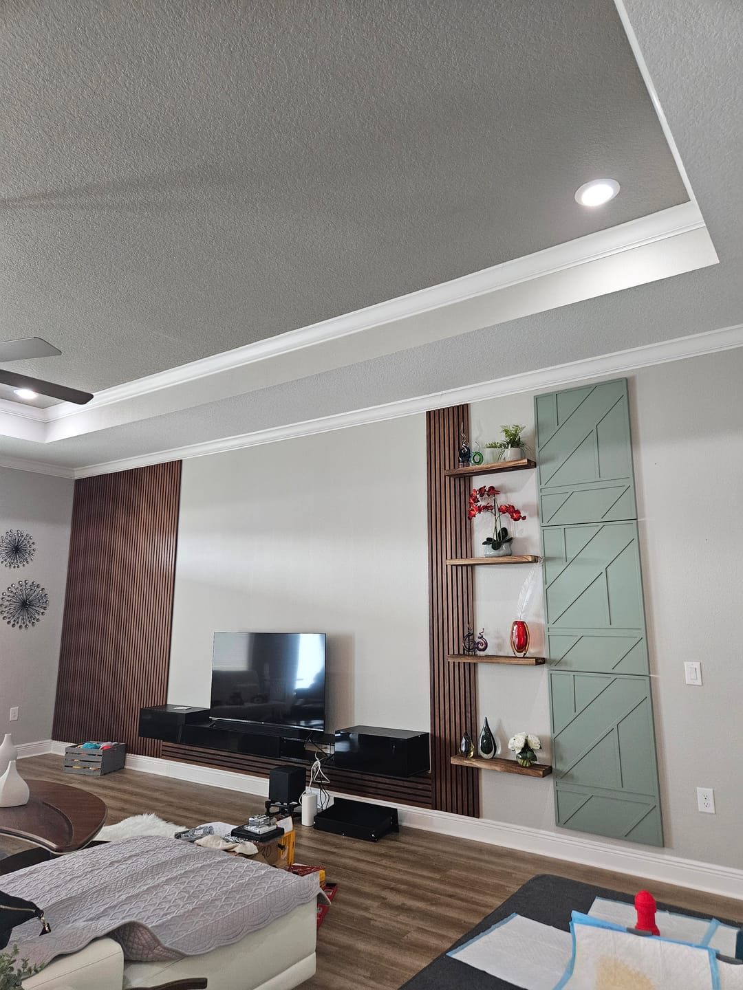 Customer photo review of Natural Walnut Acoustic Slat Panels 94.5" or 118" Length